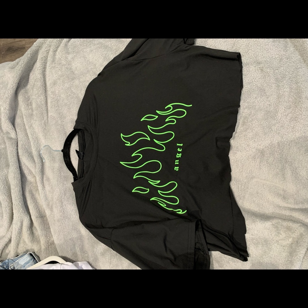two graphic tees